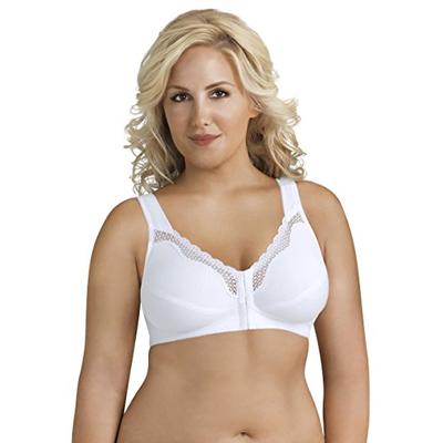 Exquisite Form Fully Women's Front Close Cotton Posture Bra #5100531, 44C, White