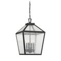 Savoy House Woodstock 23 Inch Tall 4 Light Outdoor Hanging Lantern - 5-104-BK