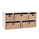 Abbeville Large 5-Compartment Stacking Cabinet with Hyacinth Baskets - Ballard Designs - Ballard Designs