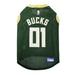 NBA Eastern Conference Mesh Jersey for Dogs, X-Large, Milwaukee Bucks, Multi-Color