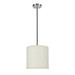 Winston Porter Jayden 1 - Light Single Drum Pendant Fabric in Blue/Gray | 8 H x 8 W x 8 D in | Wayfair 308AD34B7E314973BA34A5195C73C596