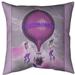 East Urban Home Hot Air Balloon Poster Throw Pillow Cover Polyester in Pink | 18 H x 18 W x 1.5 D in | Wayfair 3EABC784023C4523ACAFF29571A1AA57