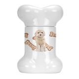 Tucker Murphy Pet™ Cockapoo Bone Shaped Pet Treat Jar Ceramic | 9 H x 6 W x 5 D in | Wayfair B0440B250AA84511AD7CB0C8355AC09F