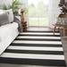 White 60 x 0.33 in Area Rug - Breakwater Bay Mcfarland Striped Handmade Dhurrie Black/Ivory Indoor/Outdoor Area Rug | 60 W x 0.33 D in | Wayfair