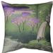 East Urban Home Chiyogaike Pond Throw Pillow Polyester in Indigo | 18 H x 18 W x 1.5 D in | Wayfair 22439B829A5843AD9750C8F960D6AE02