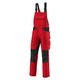 BP 1791-555-81-56n Latzhose, Stretch-Hosenträger mit Clipbefestigungen, 295,00 g/m² Stoffmischung, rot/schwarz, 56n