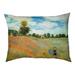 Tucker Murphy Pet™ Carlucci Poppy Field Near Argenteuil Designer Pillow Fabric | 6 H x 29.5 W x 19.5 D in | Wayfair