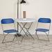 HERCULES Series 650 lb. Capacity Premium Blue Plastic Folding Chair (Set of 2) - Flash Furniture 2-LE-L-3-BLUE-GG