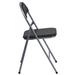 HERCULES Series Black Vinyl Metal Folding Chair w/ Carrying Handle (Set of 2) - Flash Furniture 2-YB-YJ806H-GG