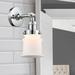 Beachcrest Home™ Bartolmeu 1 - Light Dimmable Armed Sconce Glass/Metal in Gray/Brown | 11 H x 6.5 W x 9 D in | Wayfair