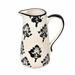 Gracie Oaks Czech White/Black Leaf Print Ceramic Jar Ceramic in Blue/White | 6.5 H x 4 W x 5 D in | Wayfair 3B1F373747CD4410996B13928A974E5C