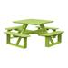 Red Barrel Studio® Bathilda Outdoor Picnic Table Plastic in Green | 79 W x 79 D in | Wayfair 795AE3F9B5614E349A26A05BC1939326