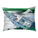Tucker Murphy Pet™ Burkart Ushibori in Hitachi Province Indoor/Outdoor Dog Pillow/Classic Polyester in Pink/Green | 14 H x 42.5 W x 14 D in | Wayfair