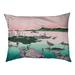 Tucker Murphy Pet™ Burkart Tsukuda Island in Musashi Province Dog Pillow/Classic Polyester in Pink/Green | 14 H x 42.5 W in | Wayfair