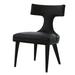 Global Views Anvil Back Dining Chair- Leather Genuine Leather in Black | 33.5 H x 22.5 W x 18 D in | Wayfair MC-2510