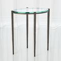 Global Views Petite Oval Accent Table Glass in Gray | 20 H x 17.75 W x 11.75 D in | Wayfair 7.90765