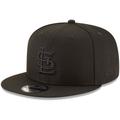 St. Louis Cardinals New Era Black on 9FIFTY Team Snapback Adjustable Hat -