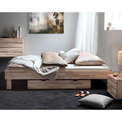 Hasena Wood-Line Massivholzbett Cantu 180x200 cm Buche weiss 20 cm Image