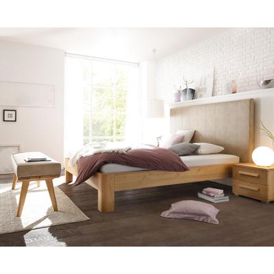 Hasena Oak-Line Massivholzbett Ronda/Colina L 200x200 cm Eiche natur 20 cm Image