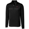 Men's Cutter & Buck Black Arkansas Razorbacks Big Tall Traverse Stripe Half-Zip Pullover Jacket