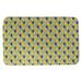 Ebern Designs Leffel Retro Diamonds Rectangle Non-Slip Geometric Bath Rug Memory Foam in Green/Yellow/Brown | 23 W x 36 D in | Wayfair
