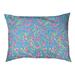 Tucker Murphy Pet™ Byrge Swirly Floral Outdoor Dog Pillow Polyester in Blue/Yellow/Indigo | 17 H x 52 W x 17 D in | Wayfair