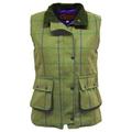 Game Womens Abby Tweed Gilet Quilted Waistcoat Bodywarmer - Purple