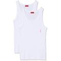 HUGO Men's Tank Top Twin Pack Vest, White (White 100), Medium (Pack of 2)