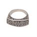 Sterling Silver Scrollwork Motif Cocktail Ring 'Ancient Signet'