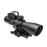 NcSTAR Ultimate Sighting System Gen-2 Rifle Scope w/ Micro Red Dot 3-9x42mm Mil Dot Reticle Black STM3942GDV2