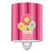 Caroline's Treasures Flower Pot Ceramic Night Light Ceramic in Pink | 6 H x 4 W x 3 D in | Wayfair BB9057CNL