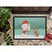 Caroline's Treasures Labrador Snowman Christmas Non-Slip Outdoor Door Mat Synthetics | 18 W x 27 D in | Wayfair CK2099MAT