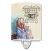 Caroline's Treasures Coffee First Sign Ceramic Night Light Ceramic in Brown/White | 6 H x 4 W x 3 D in | Wayfair BB5403CNL