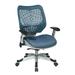 Symple Stuff Pascarella Mesh Task Chair Upholstered/Mesh/Metal in Gray/Blue | 27.25 W x 24 D in | Wayfair 5FBBD053B7374344A9A9D3EE3035BD59