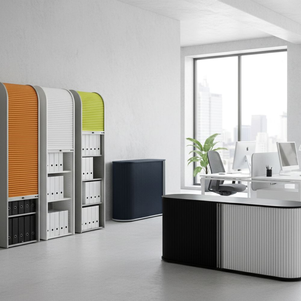 Klenk Dancer Schränke - Korpus mit Rollladen Universalschrank Silber