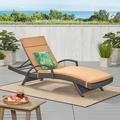 Wade Logan® Billur 79.25" Long Reclining Single Chaise w/ Cushions in Gray | 15 H x 27.5 W x 79.25 D in | Outdoor Furniture | Wayfair