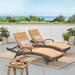 Wade Logan® Billur 79.25" Long Reclining Chaise Lounge Set w/ Cushions in Gray | 38.5 H x 27.5 W x 79.25 D in | Outdoor Furniture | Wayfair