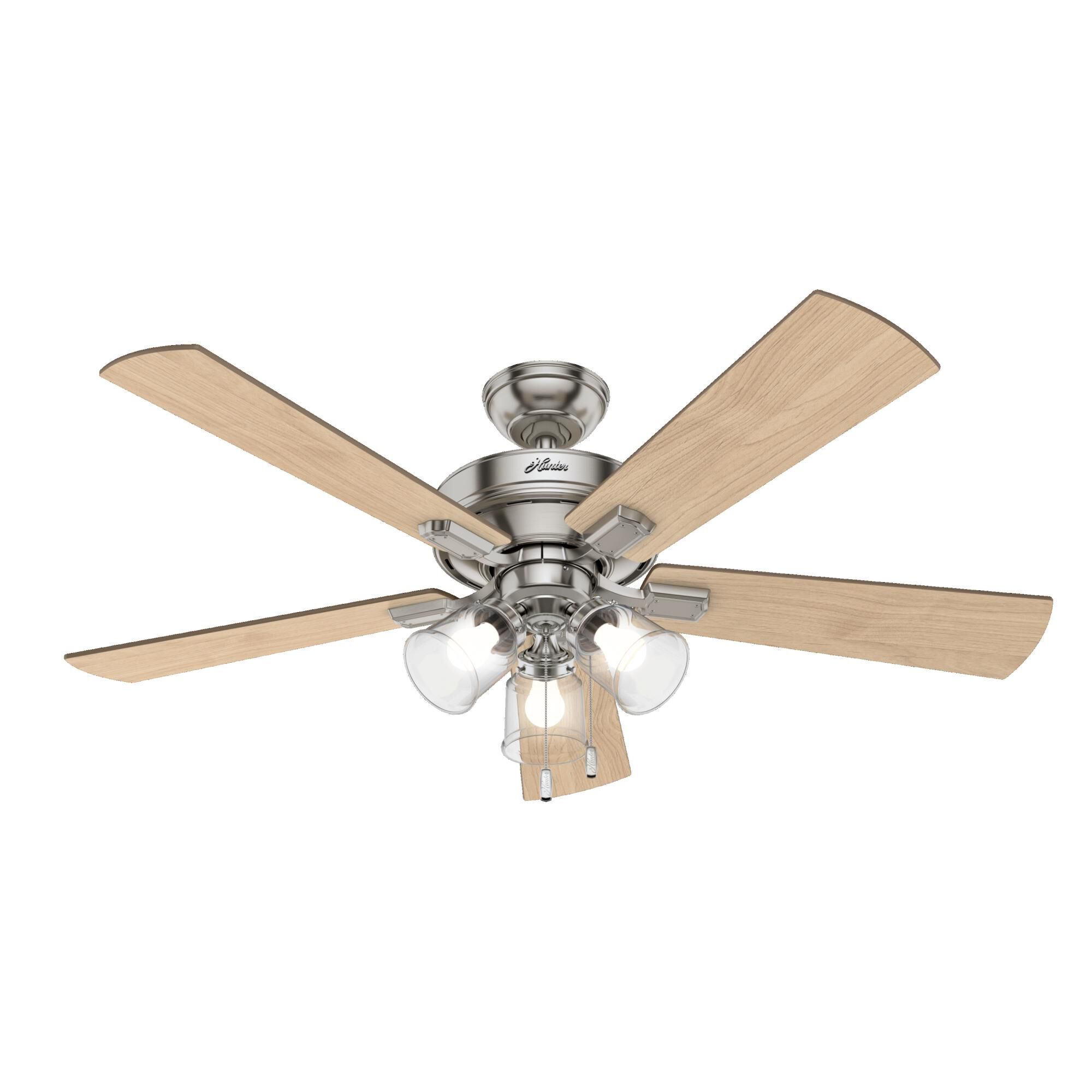 Hunter Fan Crestfield 52 Inch Ceiling Fan with Light Kit - 54206