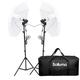 Continuous Photography Lighting Kit with 135W Continuous Lamp Bulb Photography Photo Umbrella Light Stand Studio Carry Bag, All in 1 Photography Set