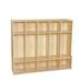 Wood Designs Contender 5 Section Seat Locker Wood in Brown/Yellow | 46.75 H x 46.75 W x 14 D in | Wayfair C51000