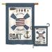 Breeze Decor Welcome Aboard Nautical Impressions Decorative Vertical House Printed in American 2-Sided Polyester 2 Piece Flag Set in Gray | Wayfair