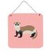 East Urban Home Ferret Check Wall Décor Metal in Pink | 6 H x 6 W x 0.03 D in | Wayfair 8E185BE7DEDA405189D697EF5DBF2673