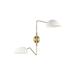 Joss & Main Adarna 2 - Light Dimmable Swing Arm Metal in White | 23.375 H x 7 W x 42 D in | Wayfair 6C39226A3A4E463CAA30B85672700E8D