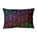 Ebern Designs Leffel Lattice Floral Indoor/Outdoor Lumbar Pillow Polyester/Polyfill blend in Red/Pink/Yellow | 31 H x 21.5 W x 3 D in | Wayfair