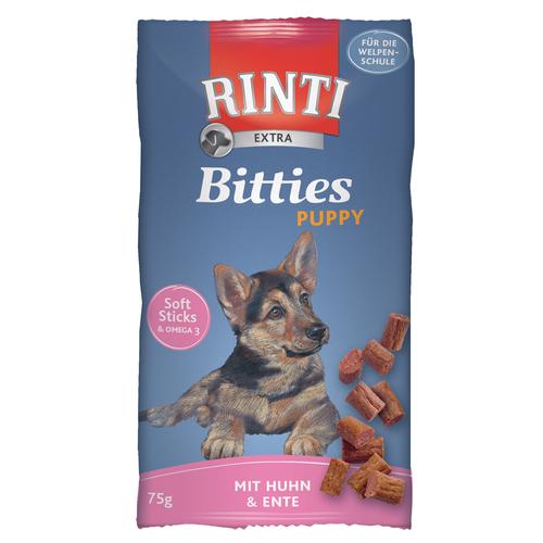 12x75g Extra Bitties Puppy Huhn&Ente RINTI Hundesnack