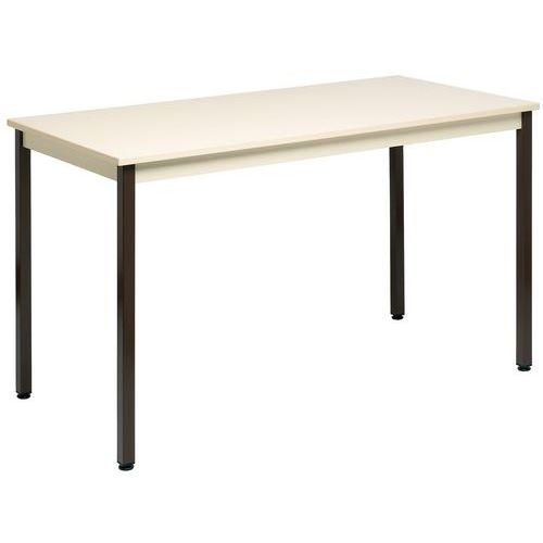 Table De Réunion 180x80 Plateau Beige - Pieds Bruns - Manutan Expert