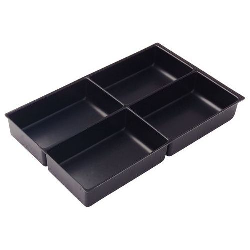 Organiseur Tiroir En Plastique 36x23x51cm 4 Compartiments - Bisley