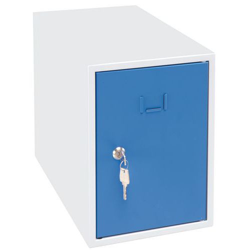 Casier Individuel Hxlxp 350x250x450 Blanc/bleu - Manutan Expert