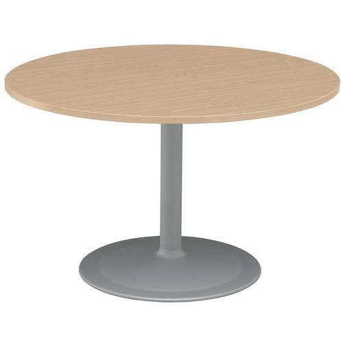table de réunion ronde ∅ 80 cm - hêtre -pieds t - tulipe