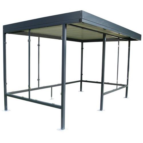 Abri Fumeur Anthracite L Ht:38 Acier Galvanisé - Manutan Expert